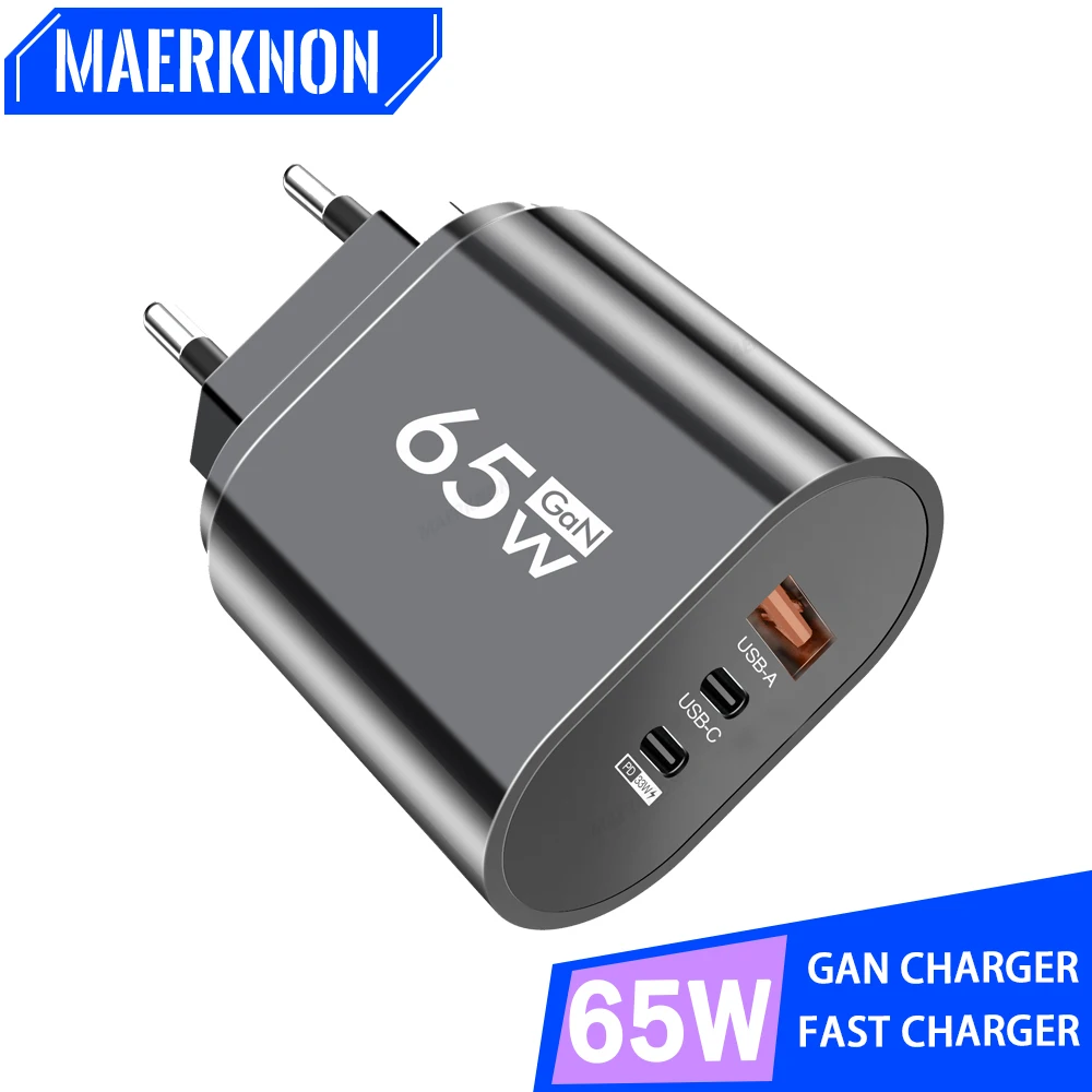 3.0 타입 C 고속 충전기, PD 65W GaN USB C 충전기, 고속 충전 휴대폰 어댑터, 아이폰 15 프로, 샤오미, 화웨이용