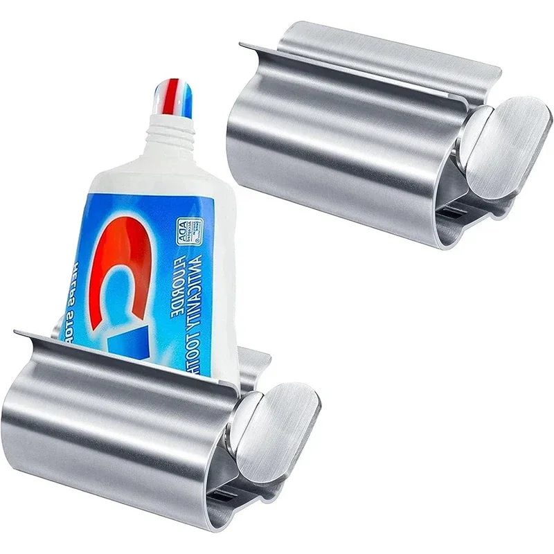 Bathroom Accessories Toothpaste Squeezer Tube Roller Stainless Steel Wringer Roller Rotate Dispenser for Ointments Cosmetics 4