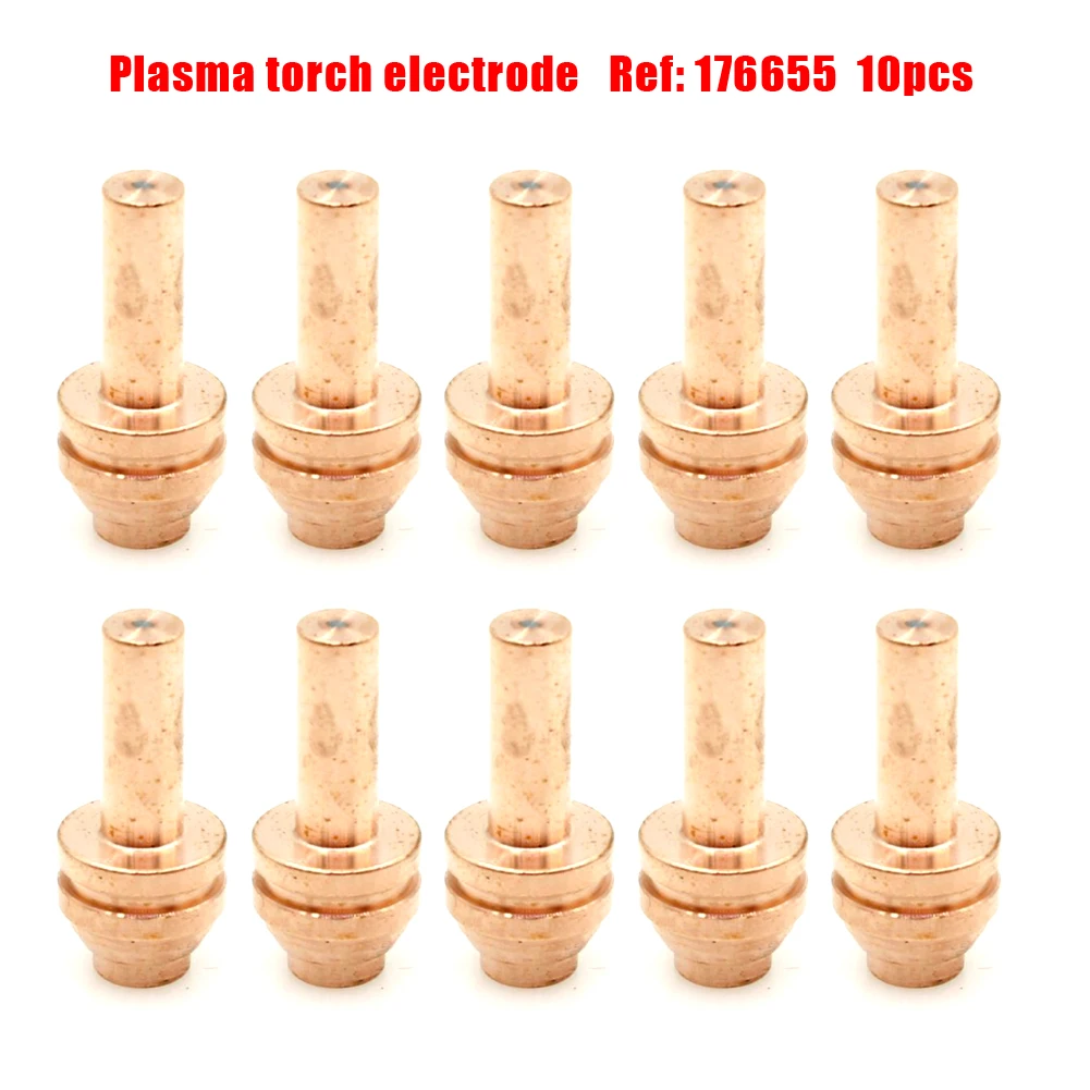 

10pcs 176655 Plasma Electrodes For Miller 25C/27C Spectrum 375 Xtreme Weldingstop Replacement Welding Equipment Accessories