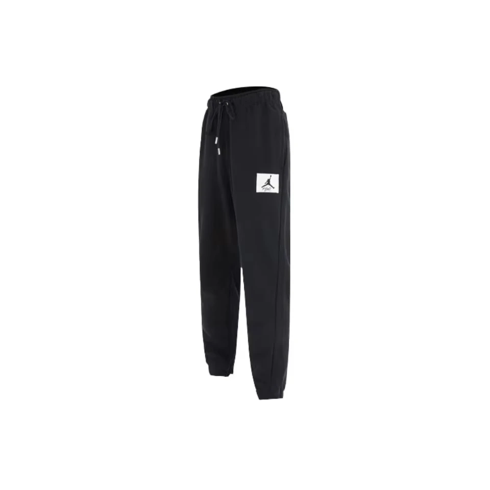 Original Air Jordan Men's Knit Basketball Training Sports Casual Loose Tapered Pants DA9813-010 casual sports pants