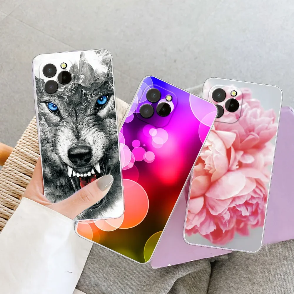 Oukitel C21 Pro Clear Marble Silicone Soft Case - Stylish Protective Cover