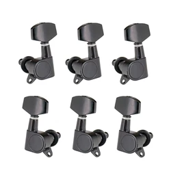 6-Piece Sealed Locking Guitar String Pegs with Knob (Black)