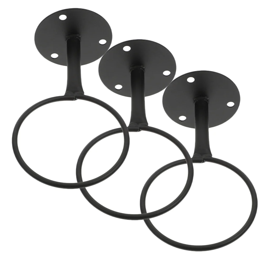 

3 Pcs Basketball Bracket Sports Balls Stand Display Shelf Storage Holder Soccer Wrought Iron Metal Drainage