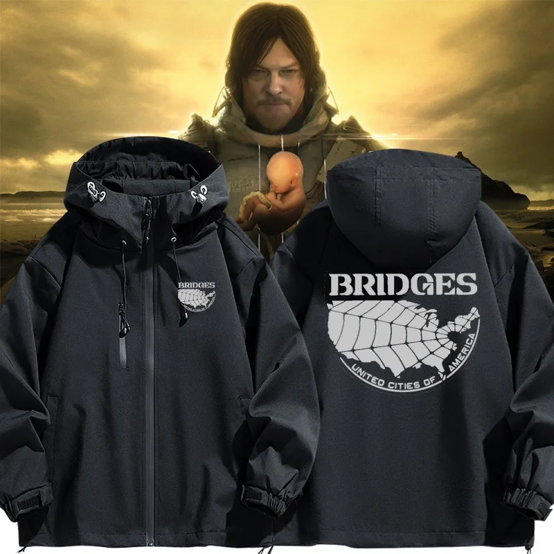 Death Stranding Themed PS4 Game Jaet Inner Set Cool Windproof Polyester Coat for Teens Spring Autumn Wear Outerwear
