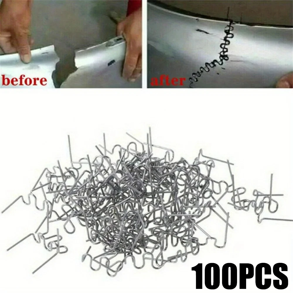 Hot Staples 100pcs For Plastic Welder Car Bumper Repair Welding Machine Kit Stainless Steel Automotive Soldering Tools