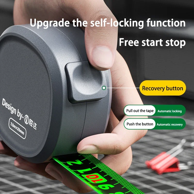 Xiaomi Tape Measure Self-locking Steel Tape 10M Portable Woodworking Measure High-Precision Retractable Ruler Measuring Tool tape measure measuring tape