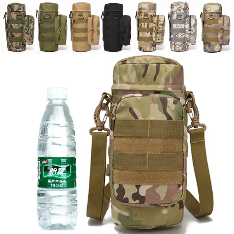 1 Pcs Tactical Camouflage Water Bottle Cooler Bag Outdoor Sports