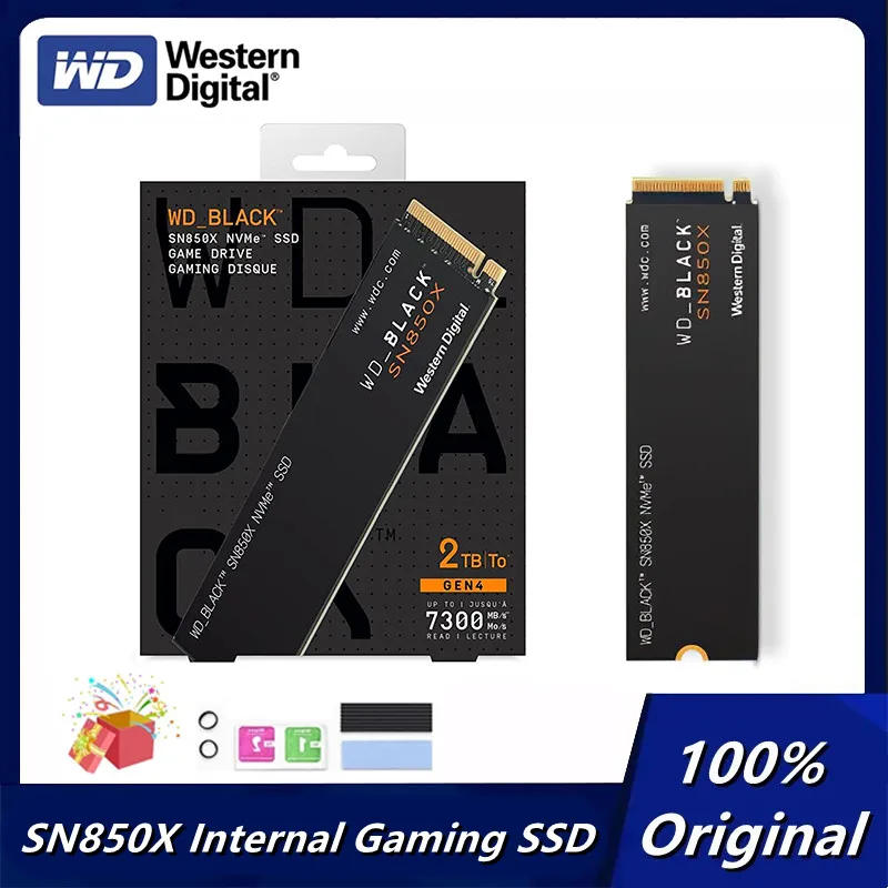Memória SSD Gamer WD_BLACK SN850X, NVMe de 1TB, Gen4 PCIe
