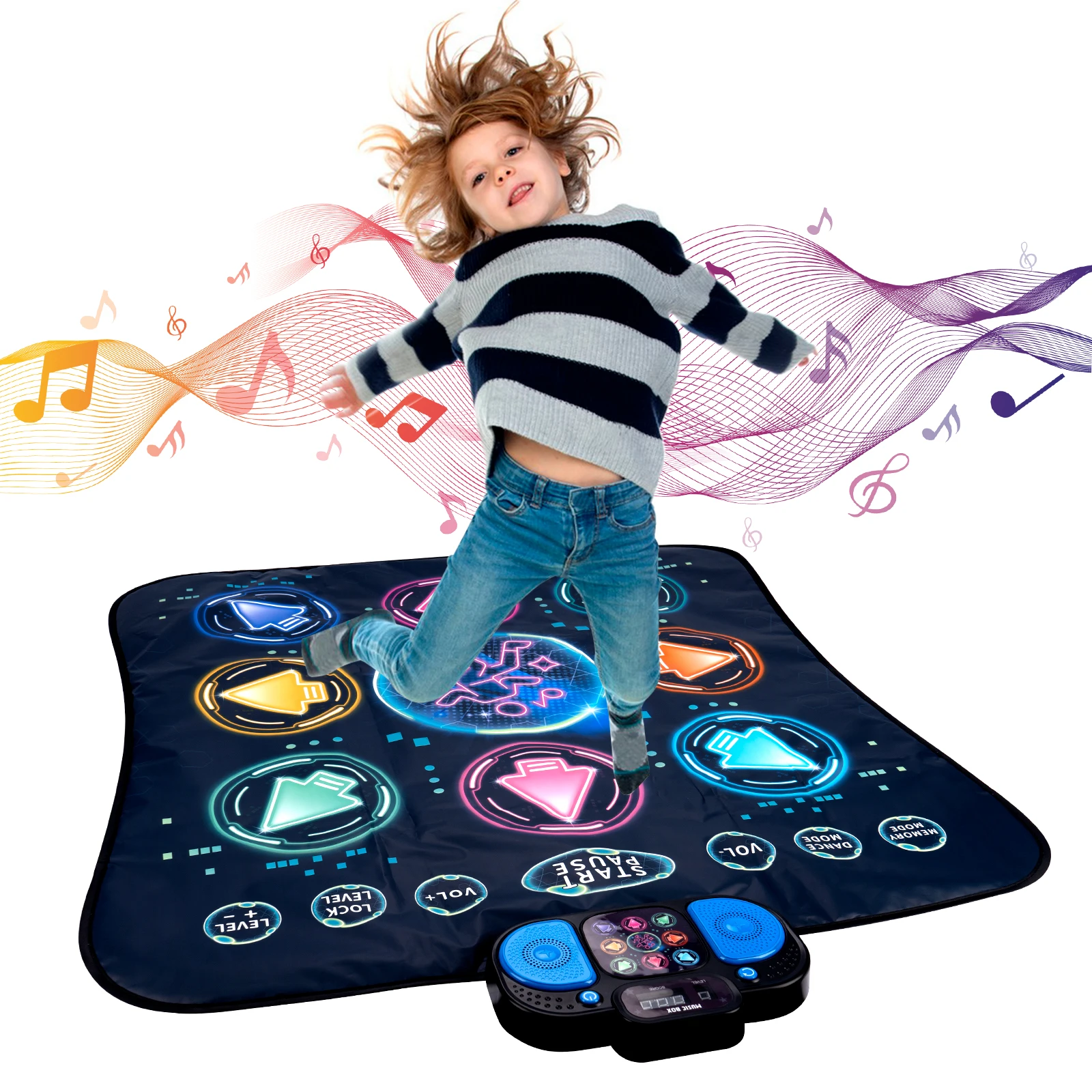 Dancing Blanket Kids Electronic Dance Mat Double Players Mode with 9 Levels Kid Floor Music Blanket Educational Toys Xmas Gifts