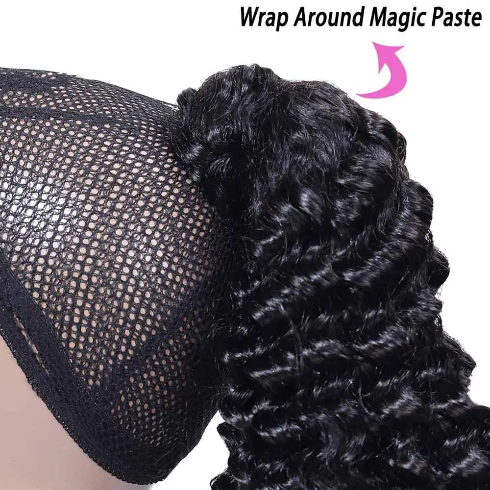 Human Hair Extensions Kinky Curly Natural Color Wrap Around 100% Brazilian Human Hair Ponytail