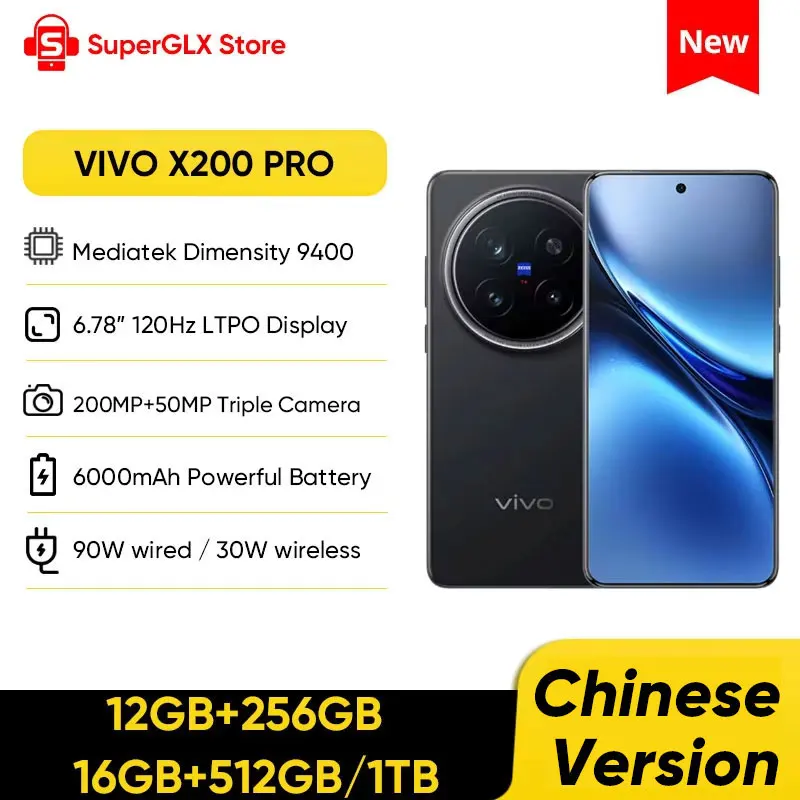 2024 New Vivo X200 Pro Chinese Version Mediatek Dimensity 9400