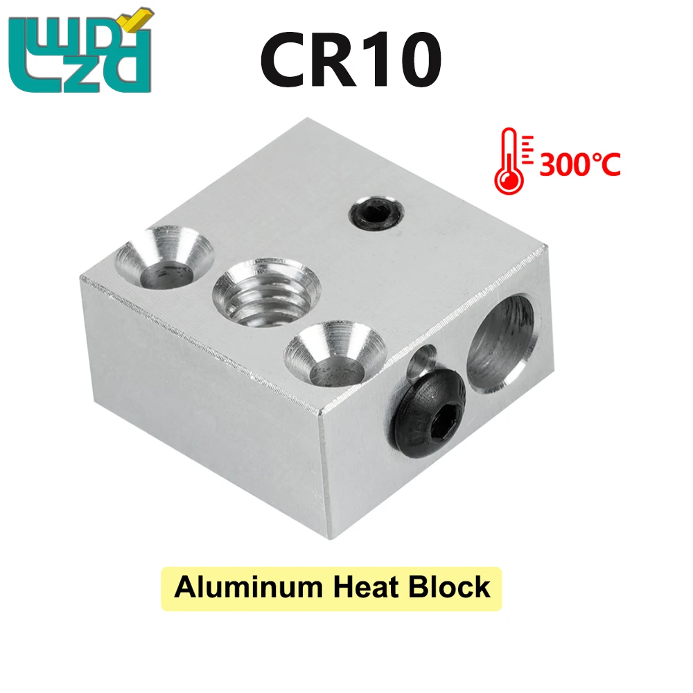 

2pcs CR10 Heat Block Plated Copper Heated Block Aluminum Heat Block All Metal Hotend 3D Printer Parts For Ender CR10S