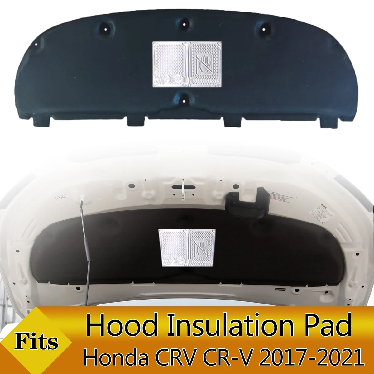 Front Engine Hood Insulation Pad Soundproof Mat Cover Foam Sound Heat