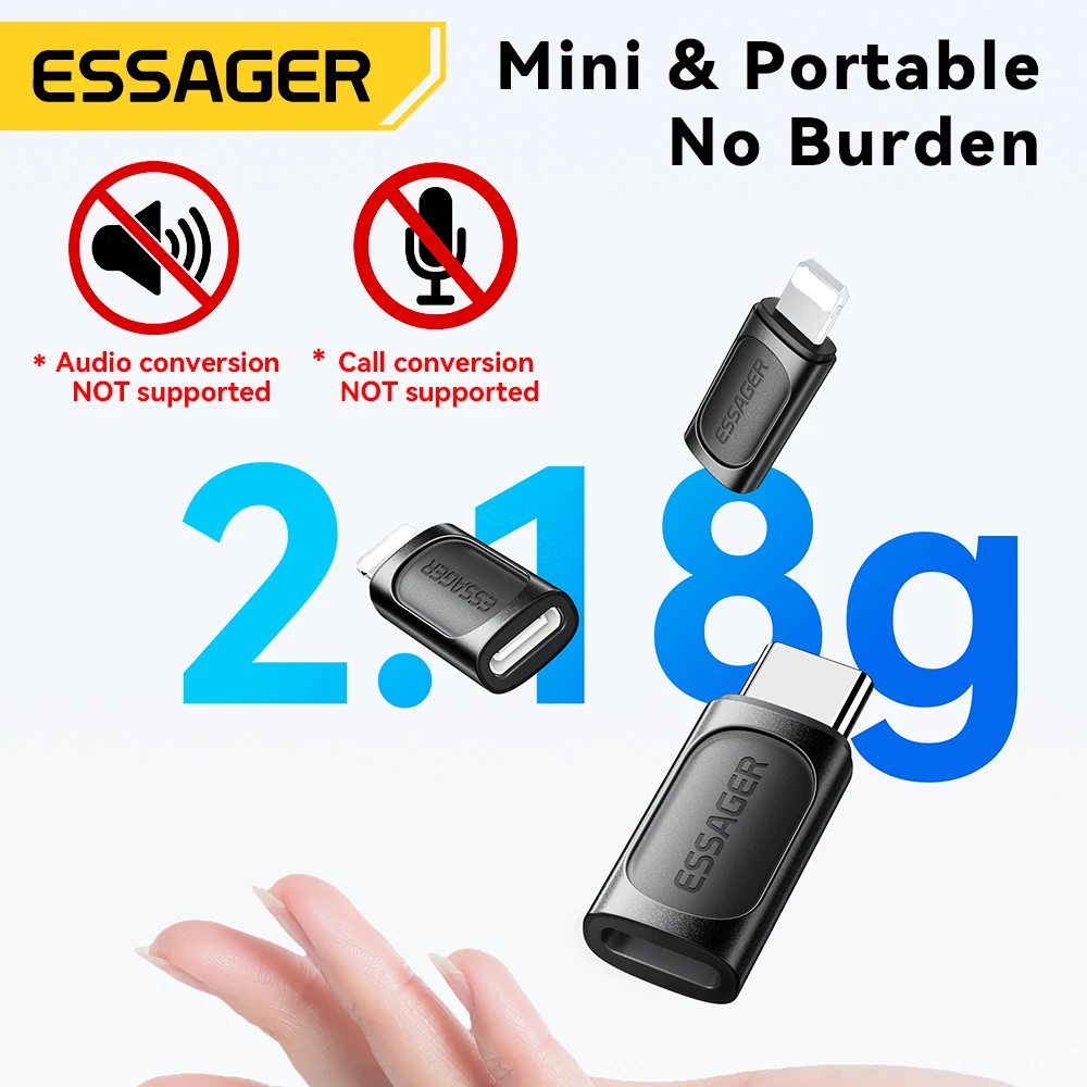 Efficient USB-C to Lightning Adapter - 20W Fast Charging & OTG Capable
