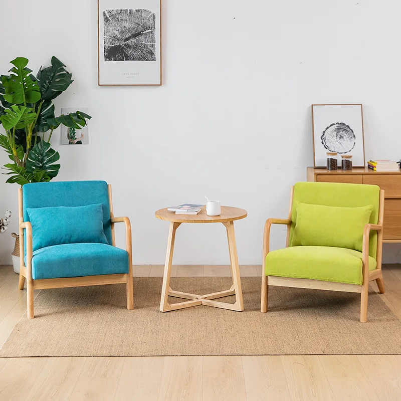 Formwell-Retro Modern Accent Chair, Mid-Century Sofa Chair, Solid Wood Frame, Waist Pillow, Lounge Club 26"