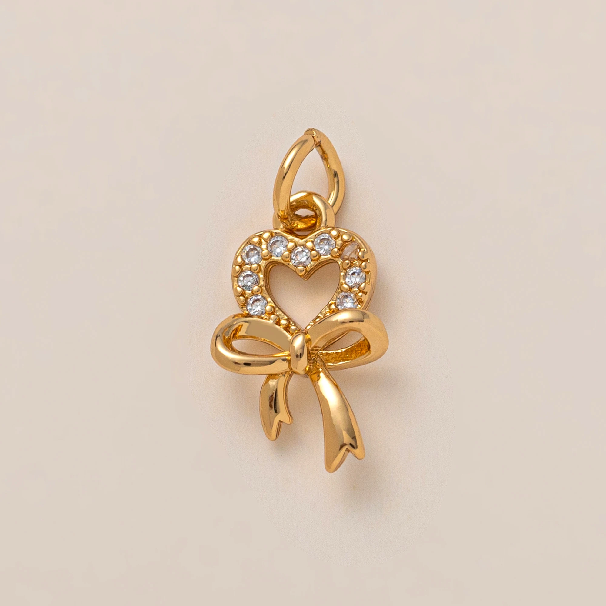 Charms der Summer Fruit Series – DIY-Anhänger „Erdbeere und Kirsche“, Schmuckzubehör aus 14 Karat vergoldetem Kupfer – Detail 5
