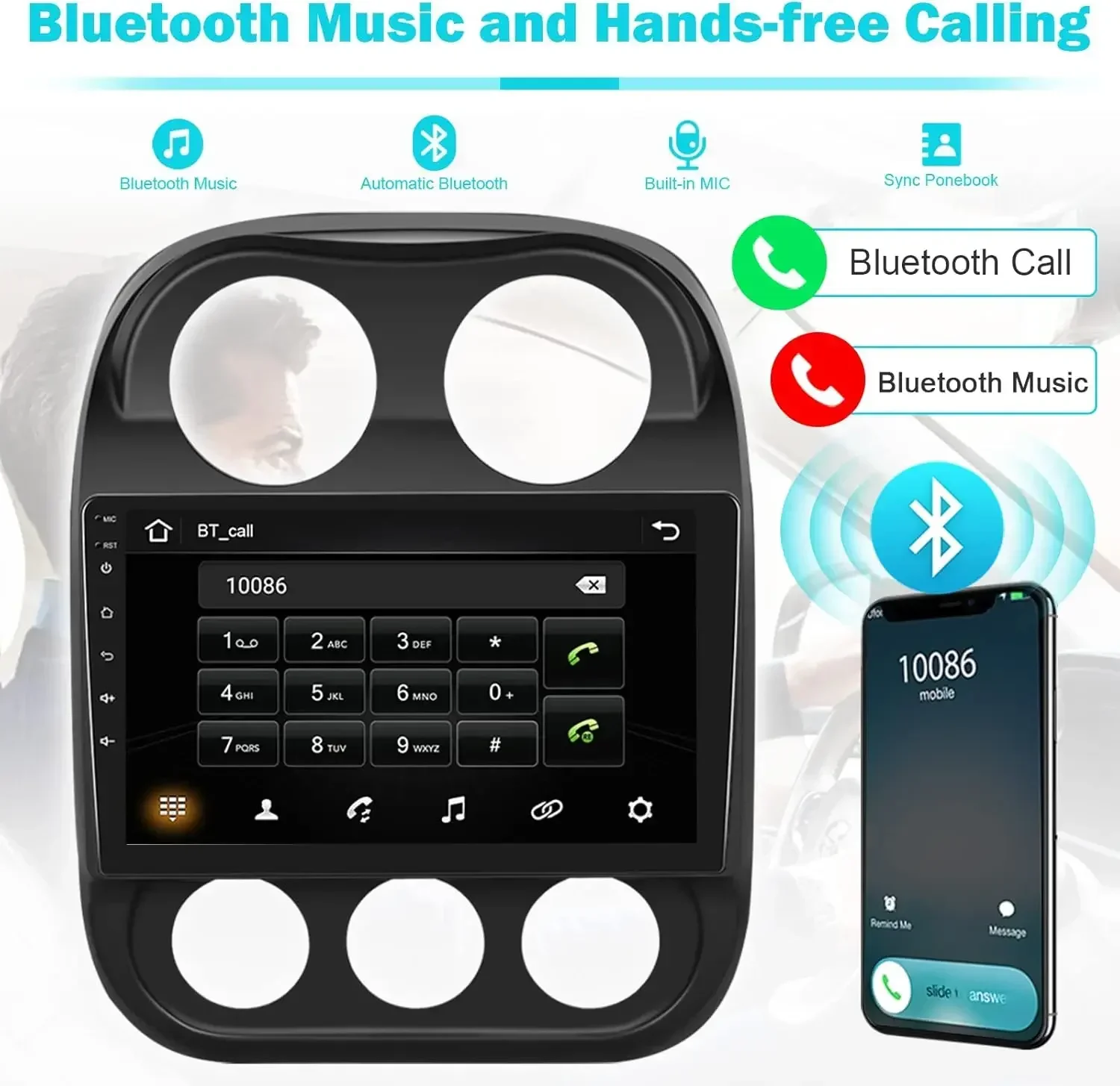Android Car Radio Stereo GPS WiFi USB FM RDS