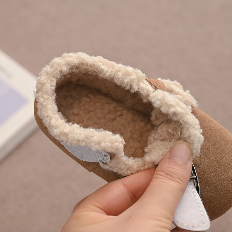 الأطفال أحذية الخريف الشتاء الاطفال الدافئة الفراء...