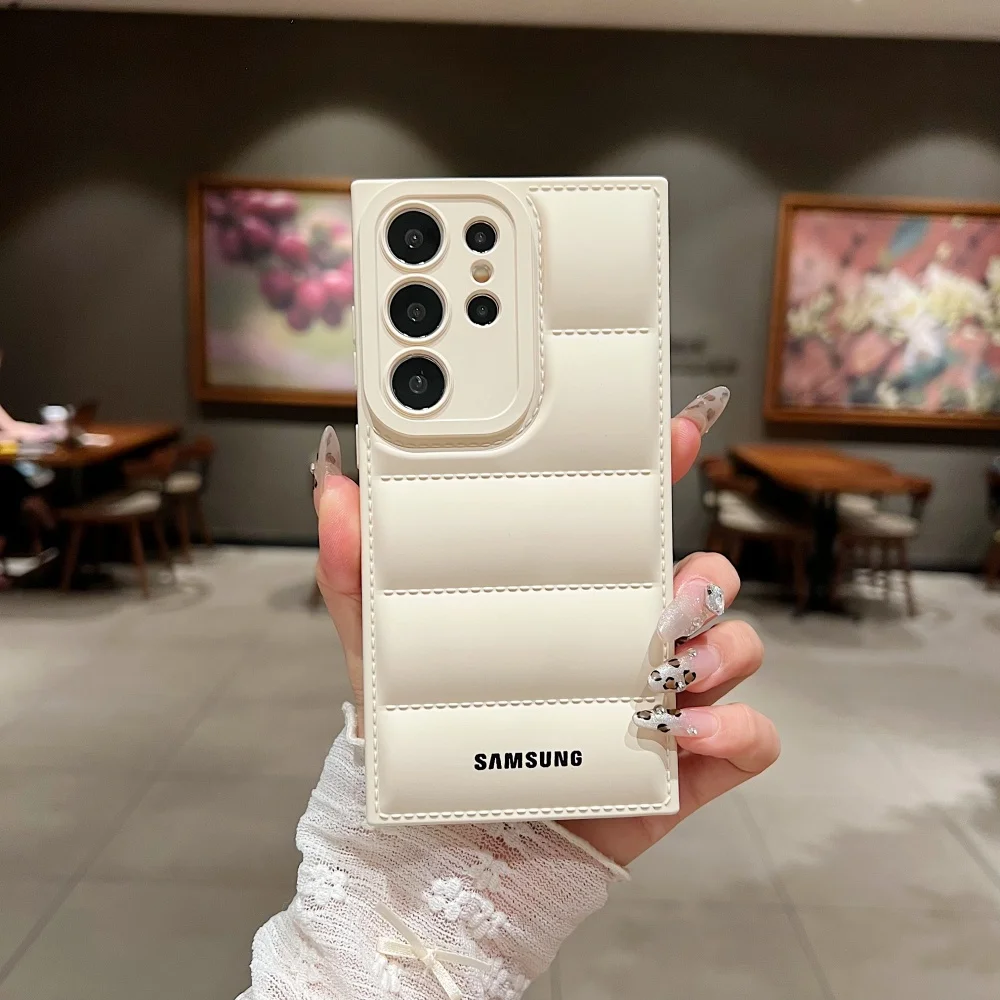 Luxuriöse Daunenjacken-Schutzhülle für Samsung S26 Ultra S25 S24 S23 S22 Ultra S26Plus S24 FE A56 A36 A17 A26 A15 Cover – Detail 14