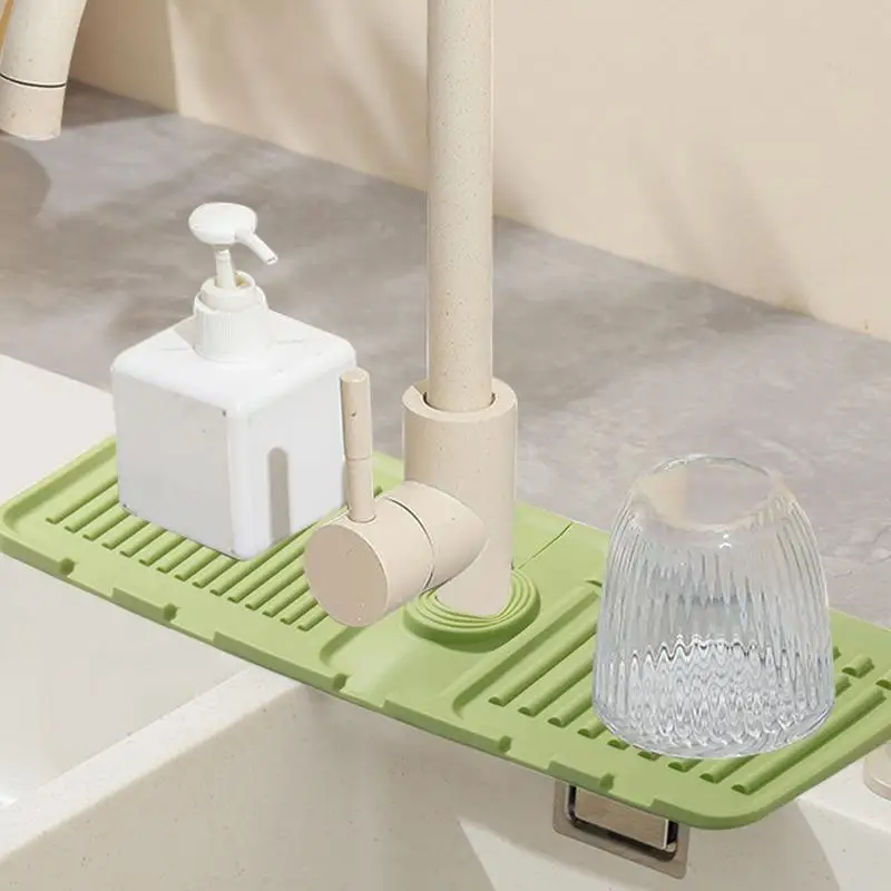 Silicone Kitchen Faucet Splash Guard with Drainage