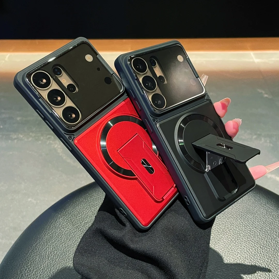 Advanced Magnetic Bracket Phone Case with Lens Filter Attachment
