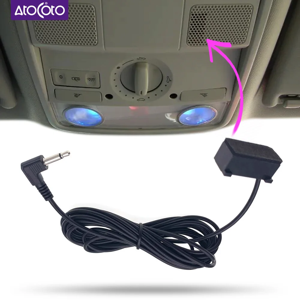 Micrófono Estéreo para Coche,Micrófono Externo De 3,5 mm,Mini Micrófono con  Clip,Minimicrófono Externo De 3,5 mm,Micrófono para Radio De Coche,Mini