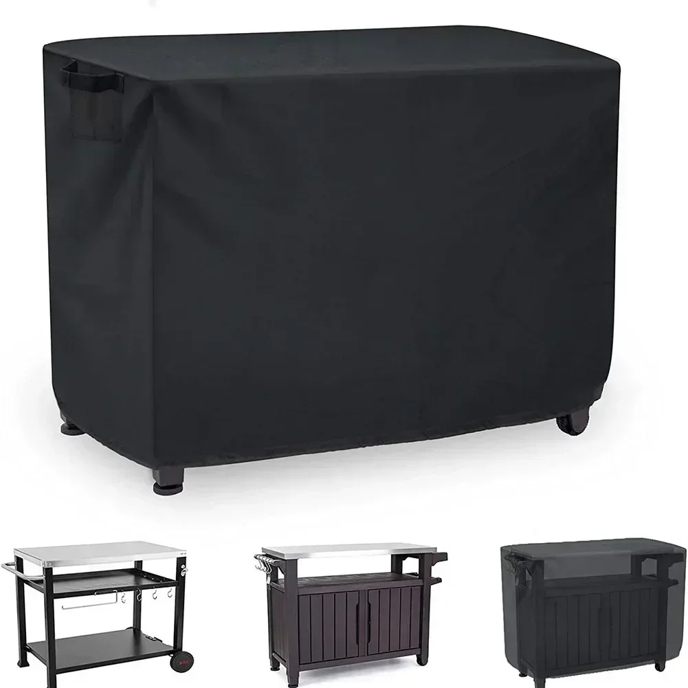 Waterproof Outdoor Prep Movable Dining Cart Pizza Oven Patio Grill Table Cover For Patio Outdoor Kitchen BBQ Gas Grill Cover grill cover pizza oven cover