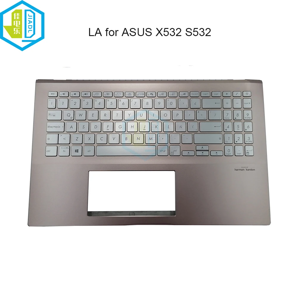 Teclado Backlit Latino Superior Case Palmrest Capa para Asus Vivobook S15 X532 S532 X532fa X532fl X532e Sn6580blsg Teclados do Portátil