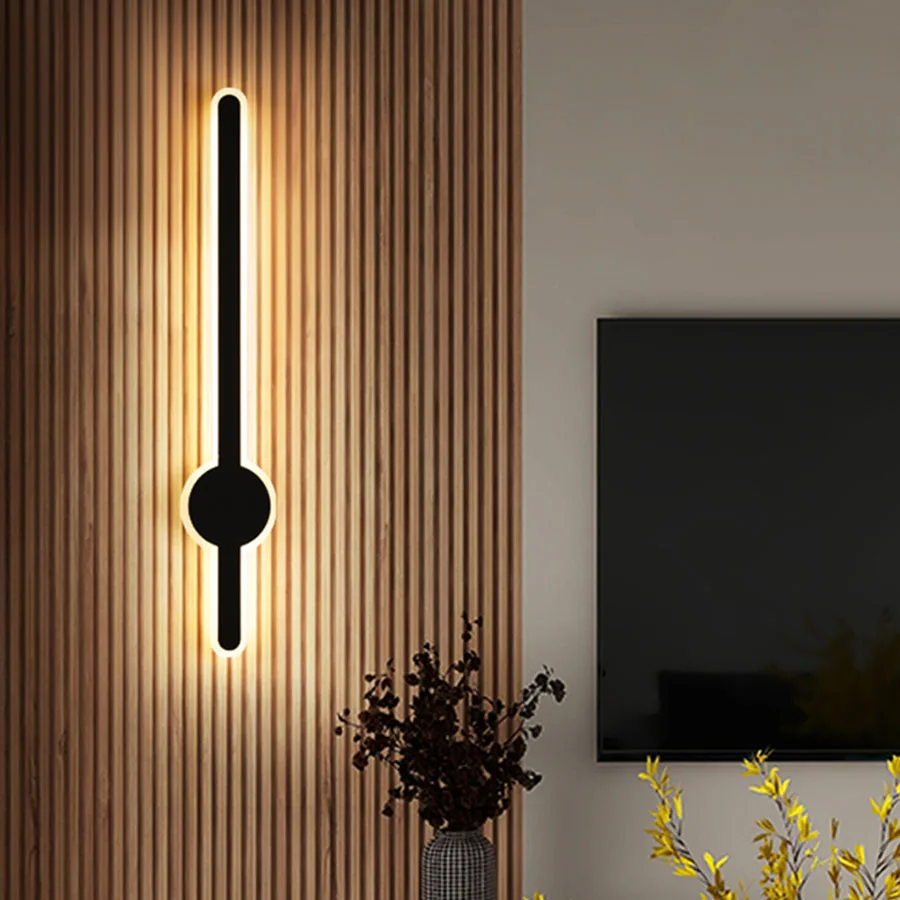 

Nordic Simple Bedroom Bedside Wall Lamp Long Wall Light Home Bedroom Living Room TV Sofa Background Wall Sconce