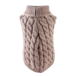 Cozy Classic Chihuahua Puppy Sweater for Small Dogs - Winter Warmth Pullover (Khaki)