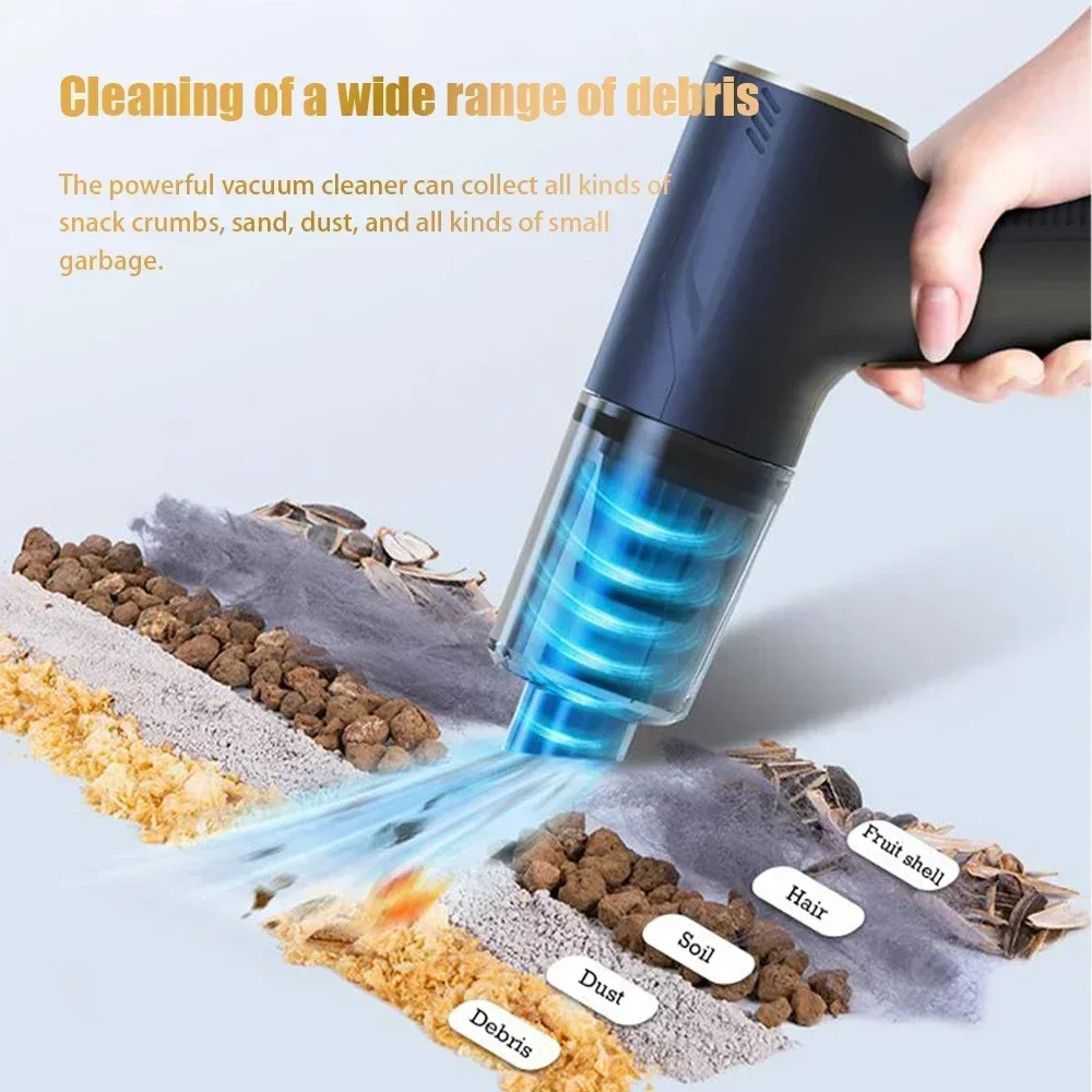 CENRR 98000PA Car Vacuum Cleaner Mini Cordless Powerful Wireless Car Cleaner HandHeld Portable Vacuum Cleaner Cleaning Machine 3
