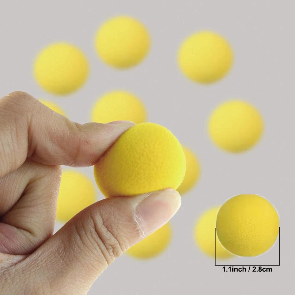 100 Pieces Game Refill Balls 1.1 inch / 2.8 cm EVA Soft Foam Balls Foam Ball Bullets for Gun Toy cat toy