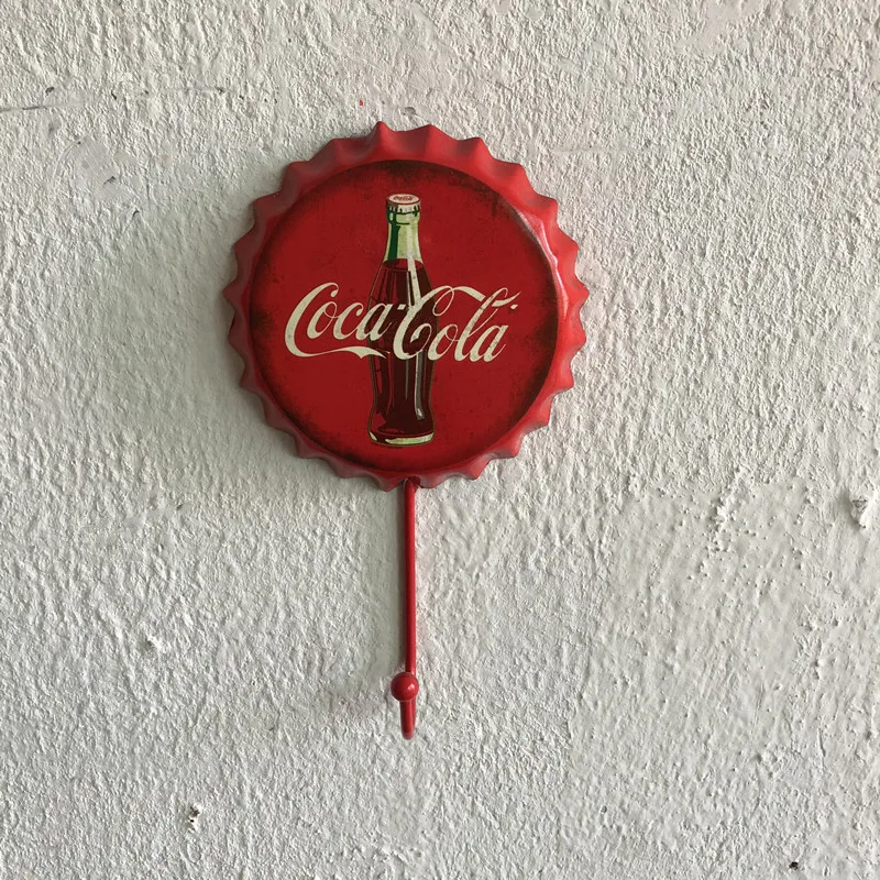 Metal Hanging Hooks Vintage Wine Bottle Cap Wall Crafts Pendants Creative Hanger Home Accessories 5