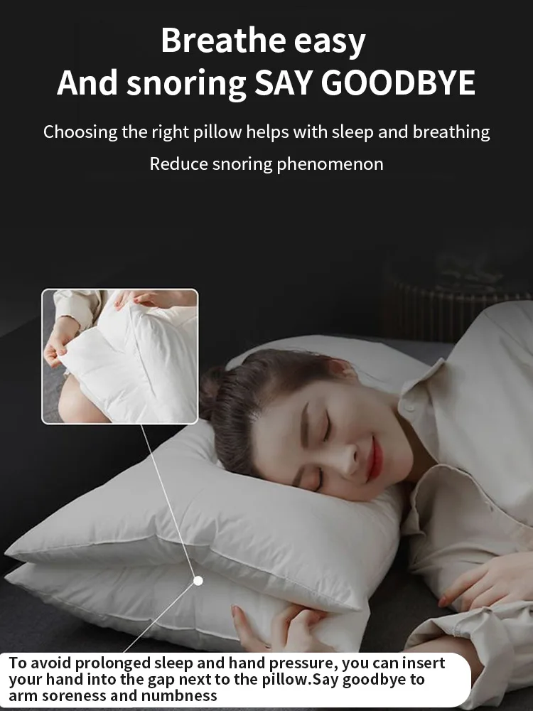 Soft Feather Velvet Pillow Relaxing Cervical Orthopedic Sleeping Neck Pain Relief Help Sleep Pillows 2