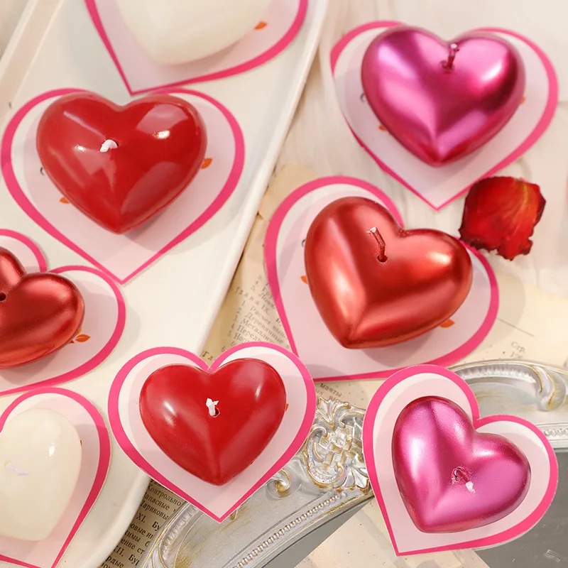 Romantic Heart-Shaped Aromatherapy Candle Handmade Gift