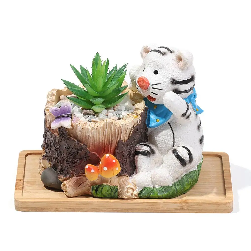Bamboo Coaster Tray Flowerpot Base Planters Pot Stander Succulents Bonsai Holder