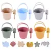 8pcs/Set Beach Toys Eco-Friendly Silicone Fun Summer Outdoor Toys for Kids with Bucket 1