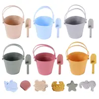 8pcs/Set Beach Toys Eco-Friendly Silicone Fun Summer Outdoor Toys for Kids with Bucket 1