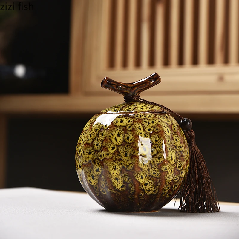 470ml Ceramic Sealed Jar / Household Japanese Teapot / Portable Storage Tank Ceramic Jar Tea Container Tea Box,tea canister,ceramic storage jar,airtight container