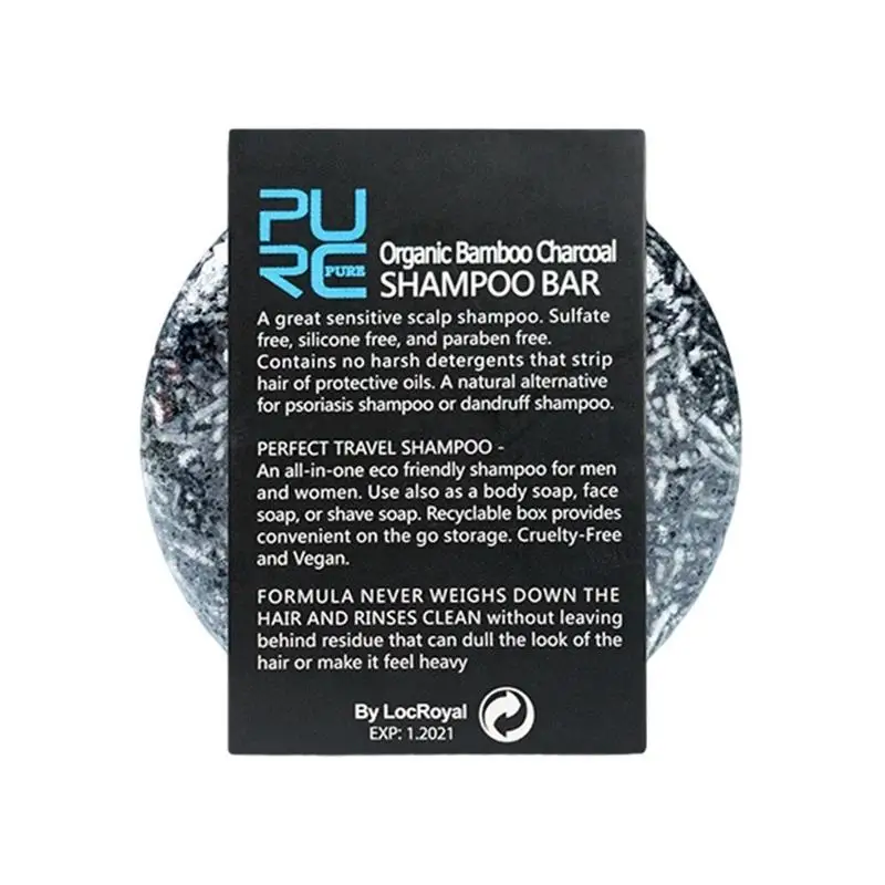 

Hair Darkening Shampoo Bar Natural Shampoo Soap With Bamboo Charcoal Solid Shampoo For Treated Dry Damaged Hair Absorbs Grease