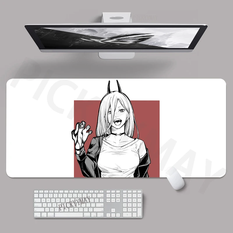 

Anime Mouse Pads Chainsaw Man Table Mats Computer Mousepad Company Big Desk Pad 100x50cm Large Gamer Mousepads Mouse Mat