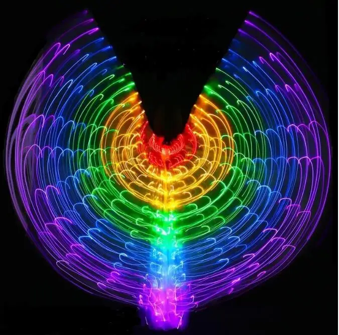 

LED Dance Wings Butterfly Glow Dance Rainbow Children Light Stage Women Perform