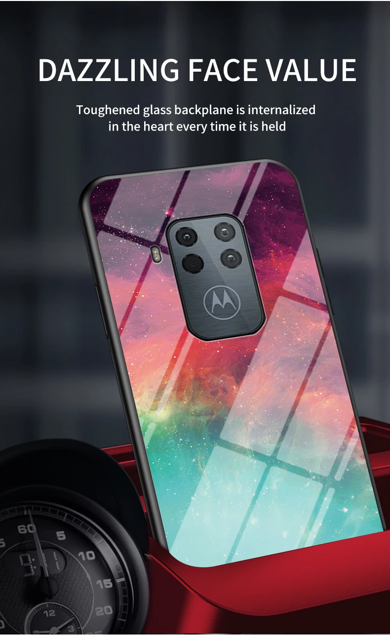 for Moto One Zoom Glass Case DECLAREYAO Luxury Hard Mirror Tempered Glass Coque For Moto G7 Power G7Play G5S Puls G6 Plu_voghion.com