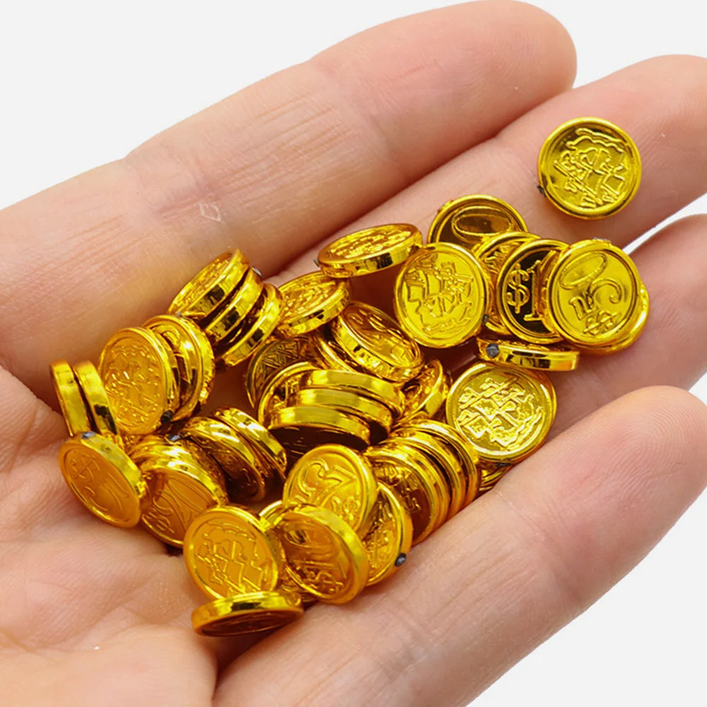Set Del Tesoro Pirata, 160 Pezzi: 50 Monete D'oro, 100 Gemme Colorate, 10 Adesivi Tatuaggi, Per Feste E Cacce Al Tesoro Bambini