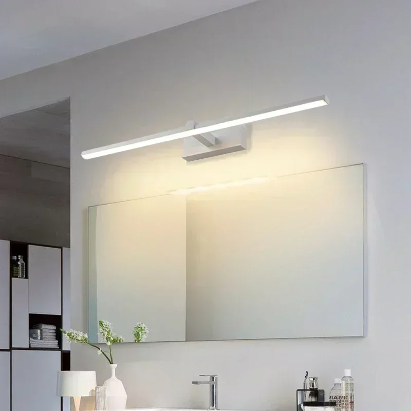 LED Wall Lamp 40/60/80/100cm Mirror Decor Lighting Modern Long Strip Bathroom Washroom Kitchen Indoor