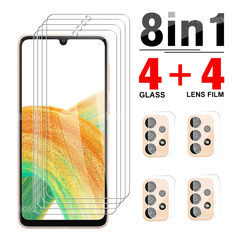 8in1 Camera Lens Screen Glass Film For Samsung Galaxy A33 5G A53 A73