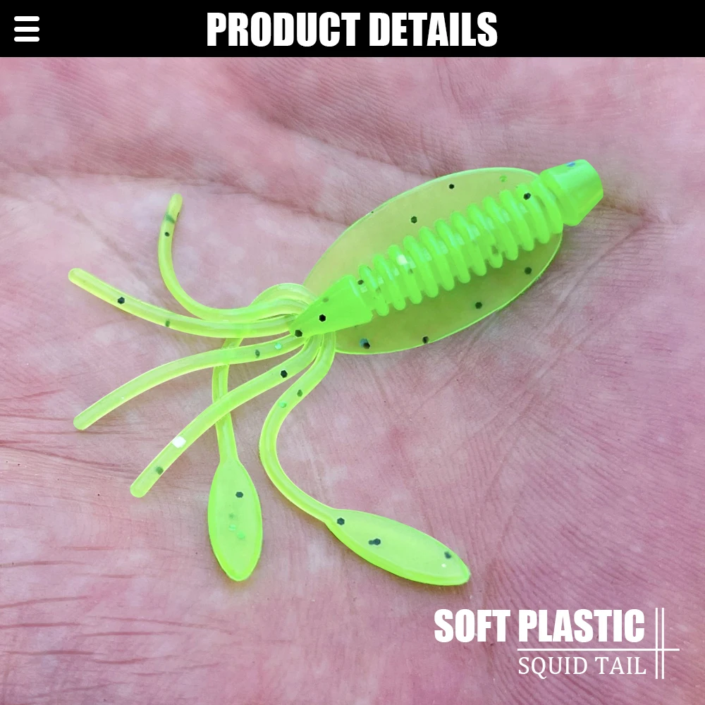 Spinpoler Soft Crawfish Fishing Lure 7.5cm Shrimp Silicone Creature  Artificial Bait Freshwater Bass Reds,Flounder