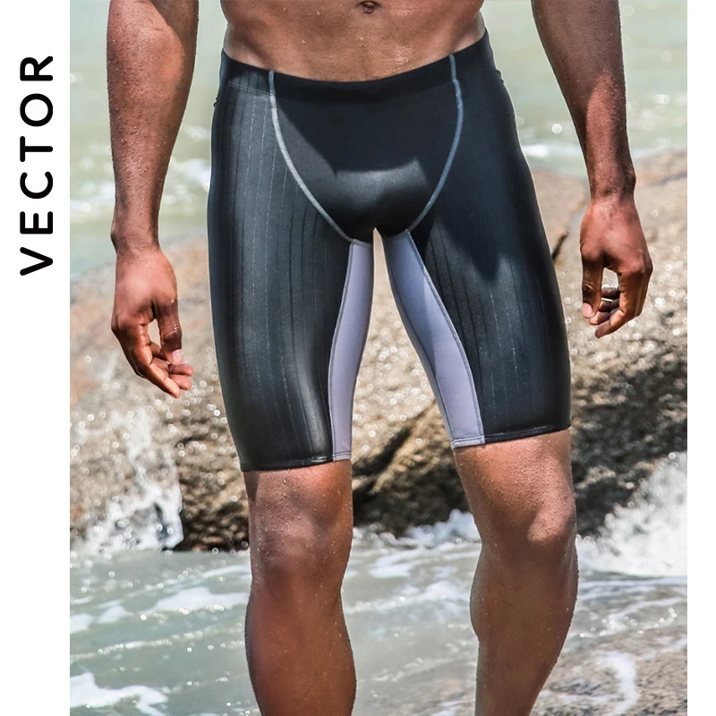 Vector Swimwear Men Sexy Shark Skin Lycra Jammer Fiber Professional Boxer Male Swimming Quick