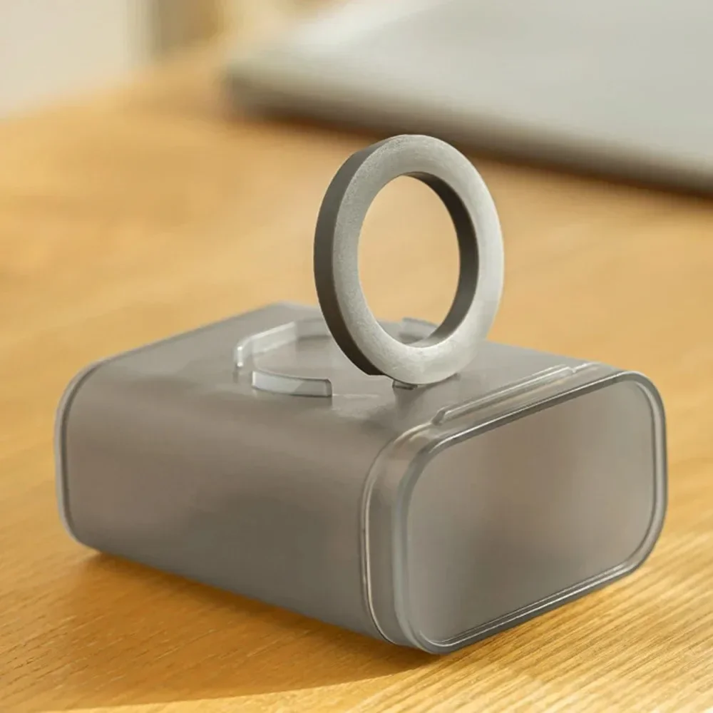 1PC Desktop Data Cable Storage Box Dustproof Transparent Phone Charger Box Space Saving Multi-purpose Travel Storage Box Travel