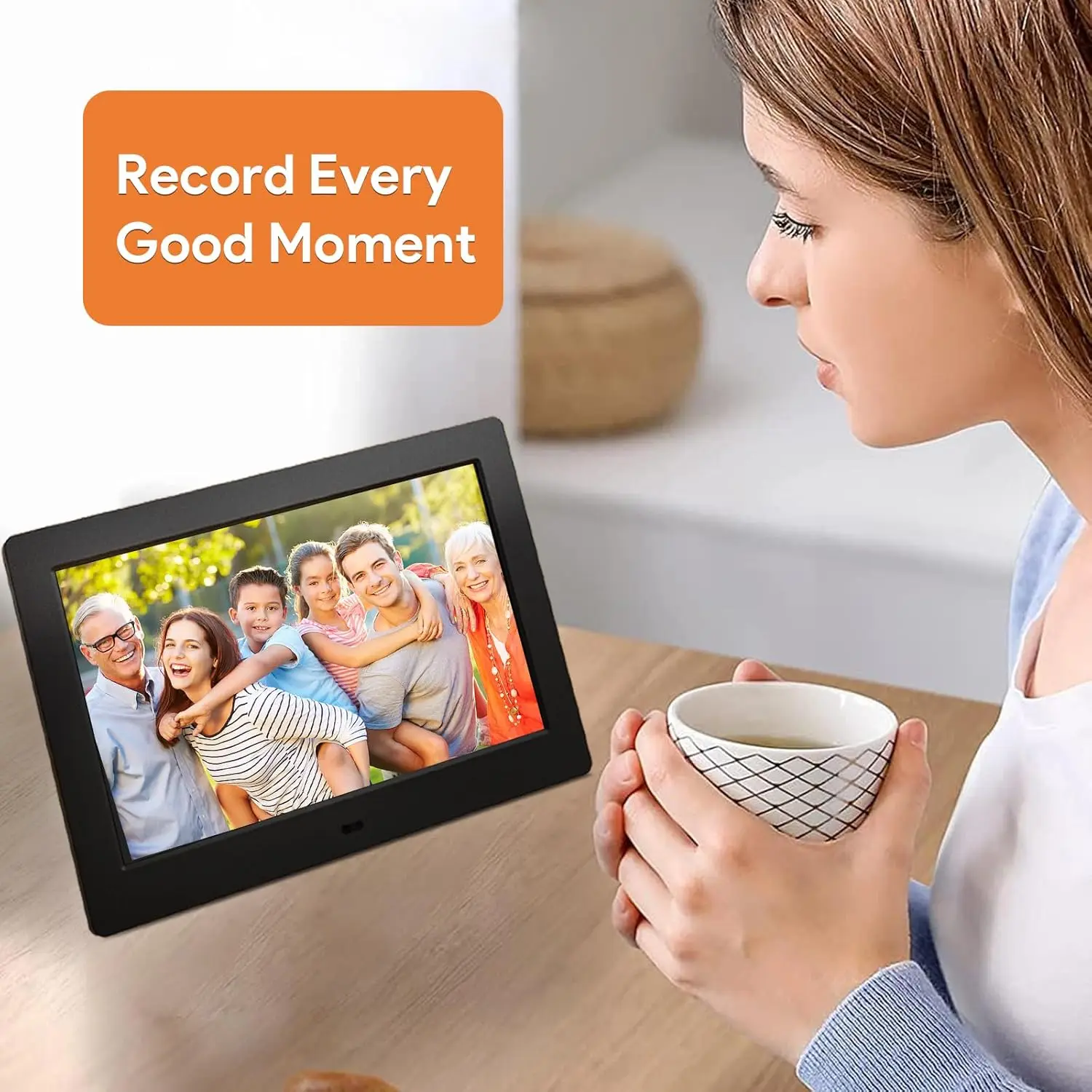 Acrylic Digital Photo Frame 7inch With USB/SD Slot DC Plug In for Video Playing in Loop for Home Retail Store Mall